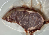 wagyu new york striploin in bag frozen