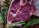 wagyu osso bucco steak raw rosemary
