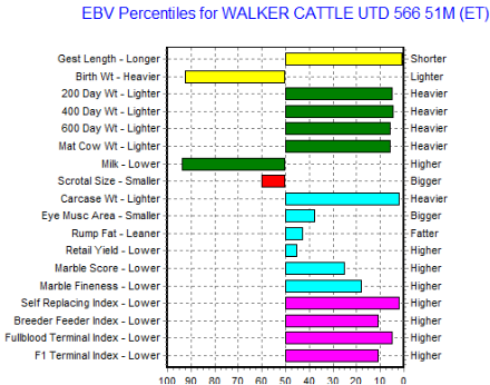 wagyu bull for sale genomic data graph top 1% carcass weight