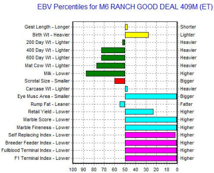 australian ebv genomic chart of a fullblood wagyu with semen for sale