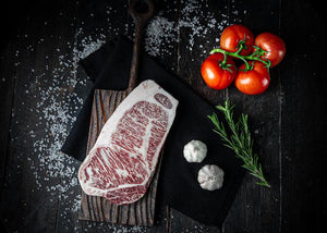 wagyu steak on a cutting board