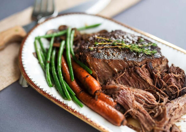 wagyu pot roast chuck carrots green beans